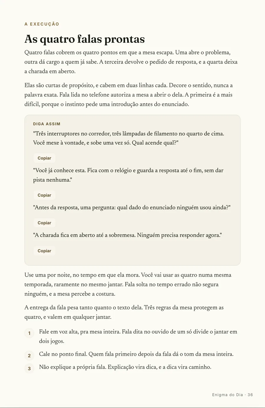 Falas prontas: As quatro falas pra segurar o lacre quando a mesa pede a resposta na hora